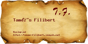 Tamás Filibert névjegykártya